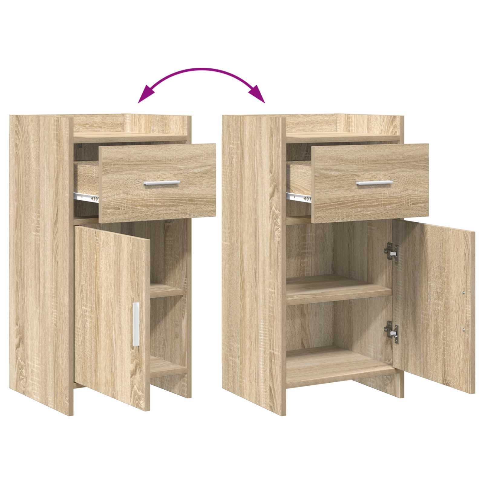 Sideboard Sonoma-Eiche 40 x 36 x 80 cm Holzwerkstoff