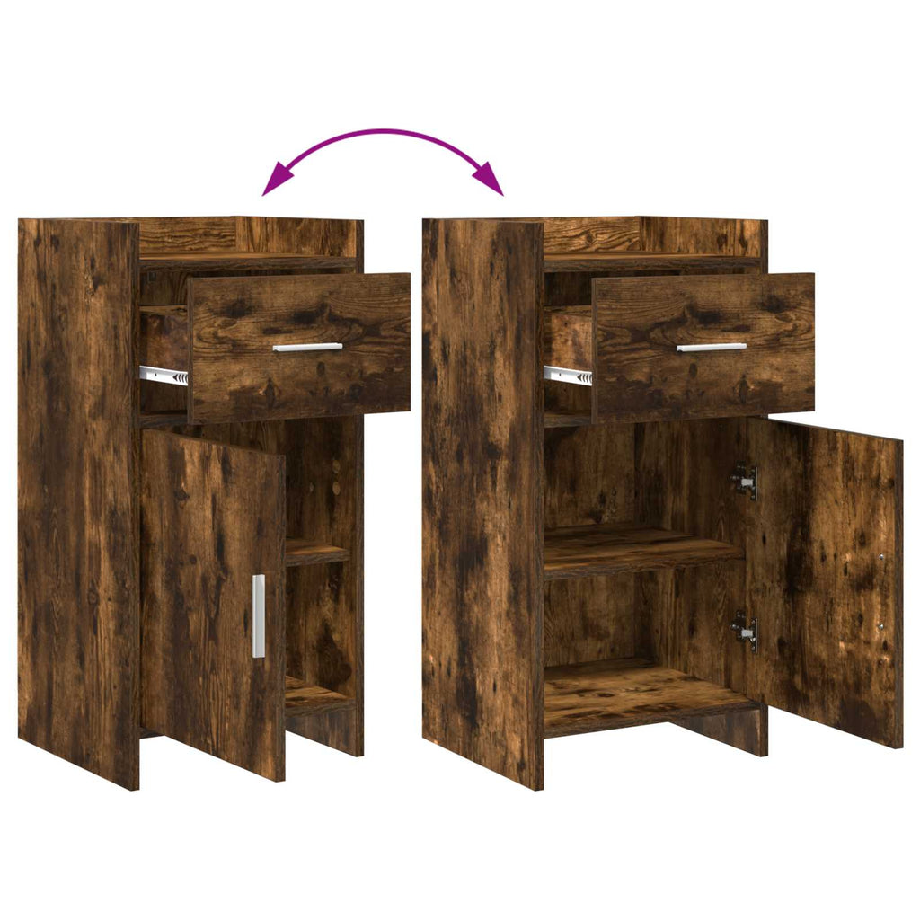 Sideboard Geräucherte Eiche 40 x 36 x 80 cm Holzwerkstoff