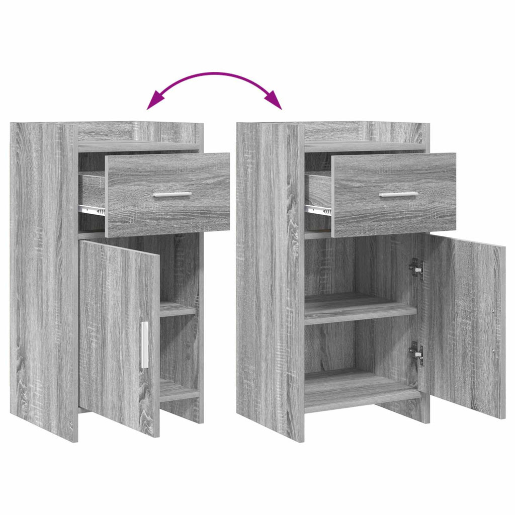 Sideboard Grau Sonoma 40 x 36 x 80 cm Holzwerkstoff