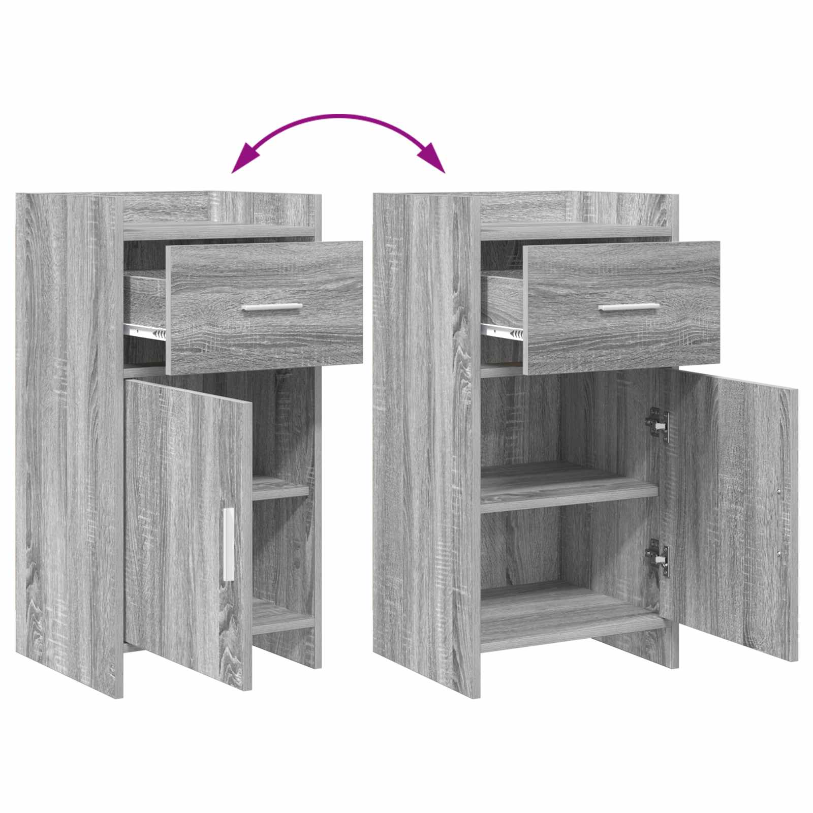 Sideboard Grau Sonoma 40 x 36 x 80 cm Holzwerkstoff
