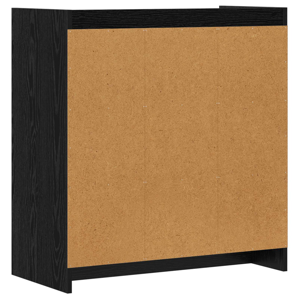 Sideboard Schwarze Eiche 72 x 36 x 80 cm Holzwerkstoff