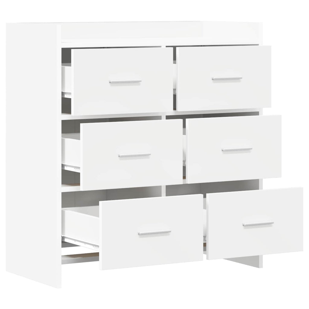 Sideboard Weiß 75 x 33 x 80 cm Holzwerkstoff