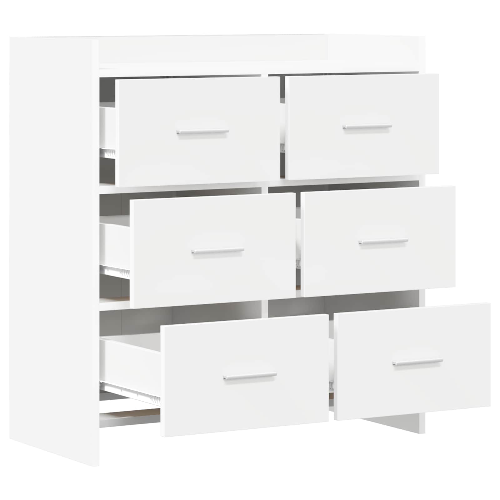 Sideboard Weiß 75 x 33 x 80 cm Holzwerkstoff