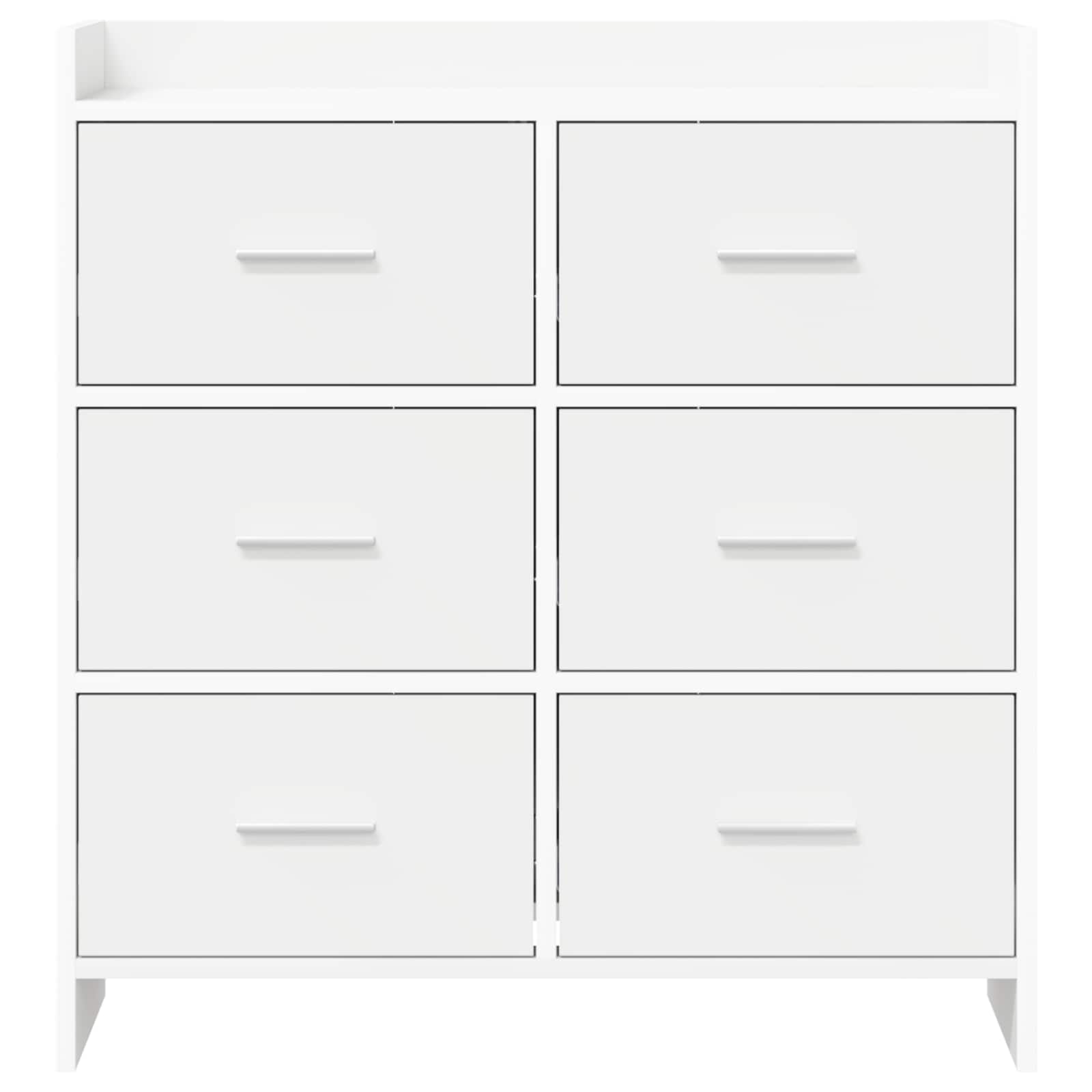 Sideboard Weiß 75 x 33 x 80 cm Holzwerkstoff