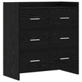 Sideboard Schwarze Eiche 75 x 33 x 80 cm Holzwerkstoff