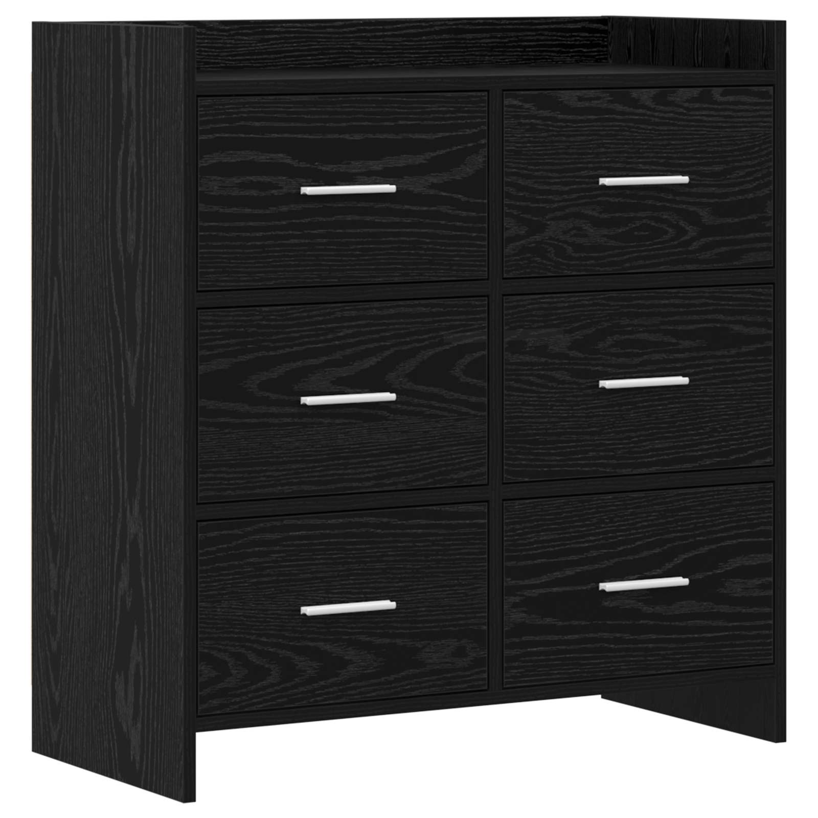 Sideboard Schwarze Eiche 75 x 33 x 80 cm Holzwerkstoff