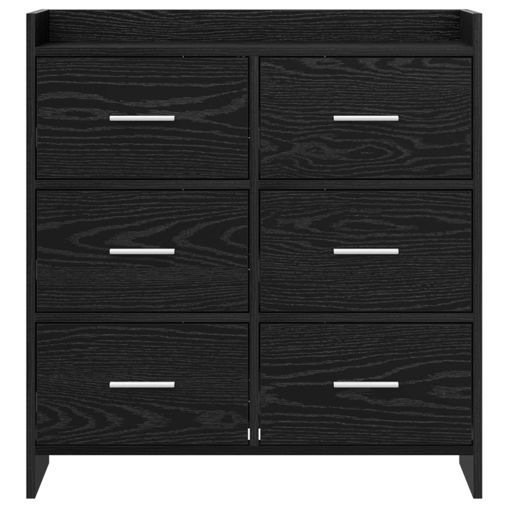 Sideboard Schwarze Eiche 75 x 33 x 80 cm Holzwerkstoff