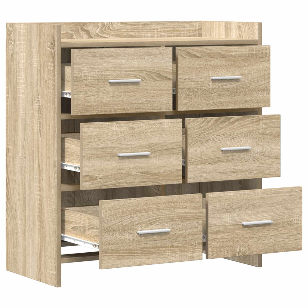 Sideboard Sonoma-Eiche 75 x 33 x 80 cm Holzwerkstoff