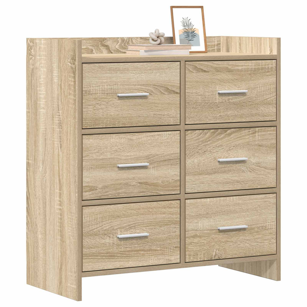 Sideboard Sonoma-Eiche 75 x 33 x 80 cm Holzwerkstoff