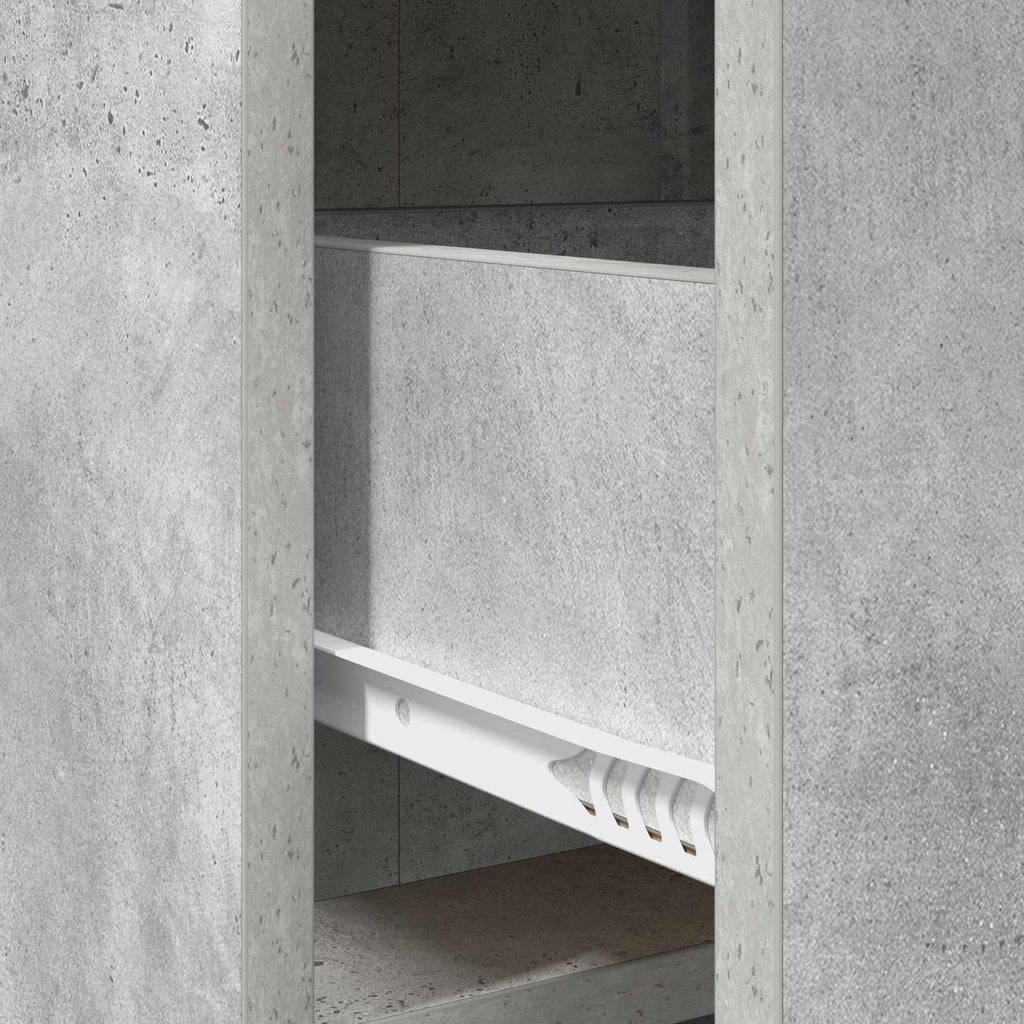Sideboard Betongrau 75 x 33 x 80 cm Holzwerkstoff