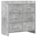 Sideboard Betongrau 75 x 33 x 80 cm Holzwerkstoff