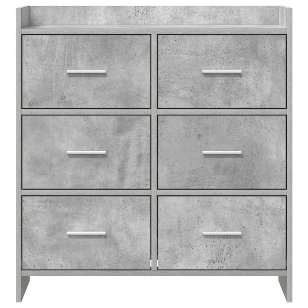 Sideboard Betongrau 75 x 33 x 80 cm Holzwerkstoff