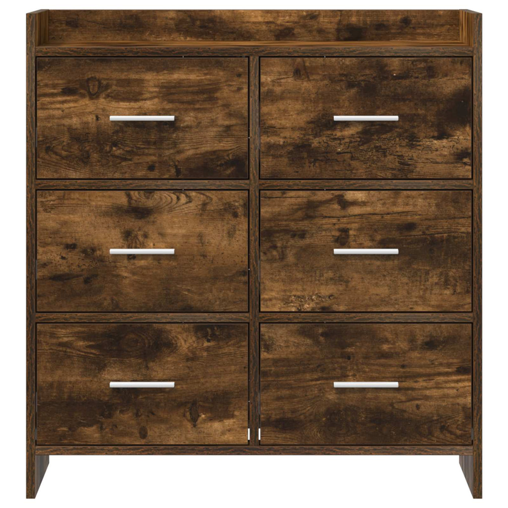 Sideboard Geräucherte Eiche 75 x 33 x 80 cm Holzwerkstoff