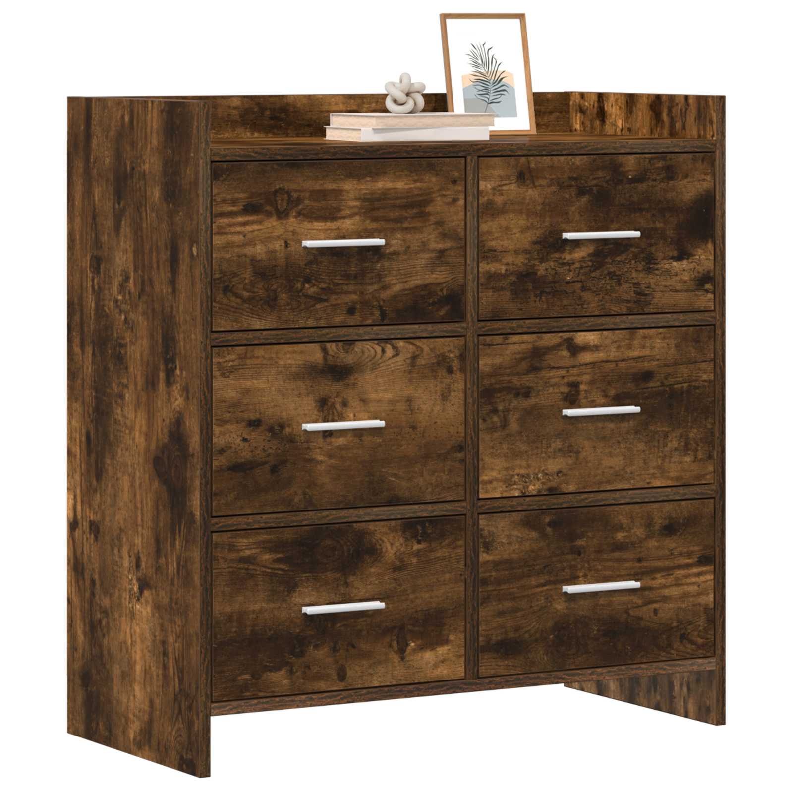 Sideboard Geräucherte Eiche 75 x 33 x 80 cm Holzwerkstoff