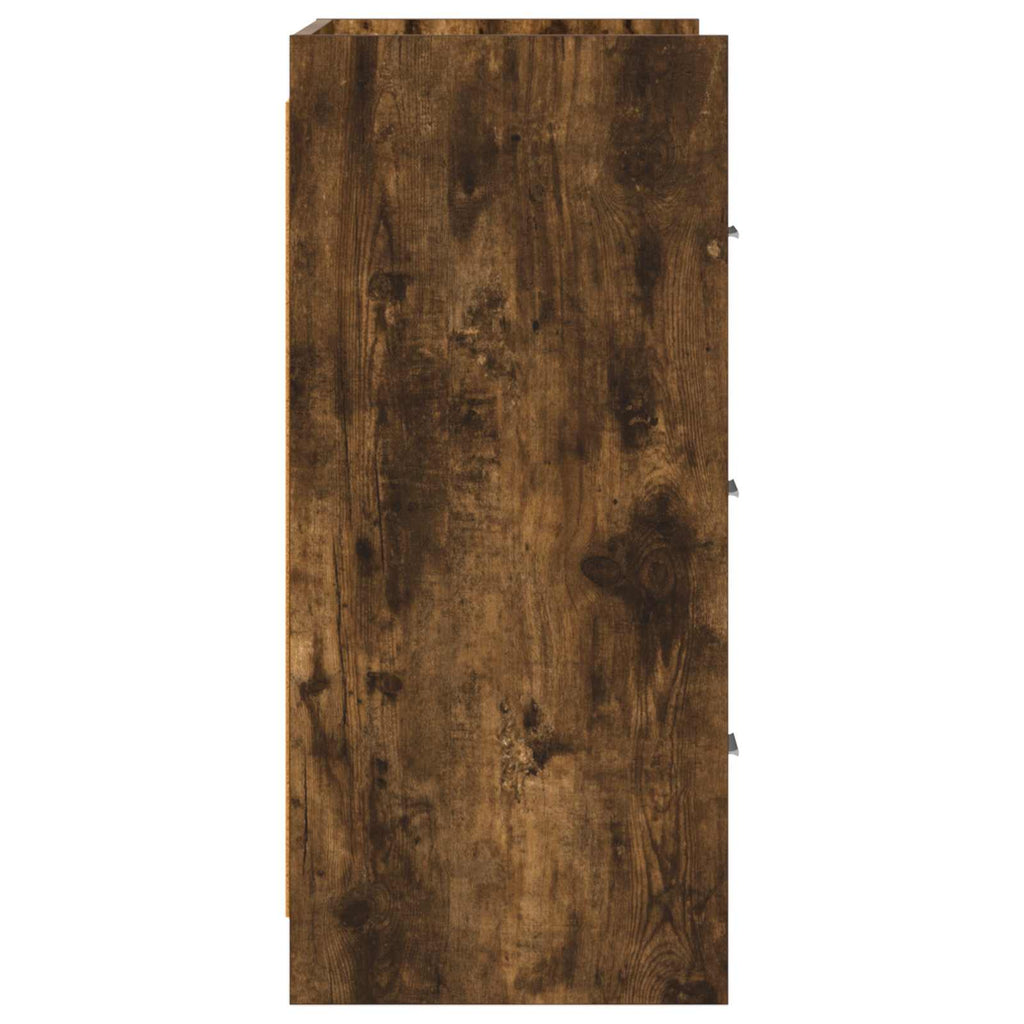 Sideboard Geräucherte Eiche 75 x 33 x 80 cm Holzwerkstoff