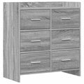 Sideboard Grau Sonoma 75 x 33 x 80 cm Holzwerkstoff