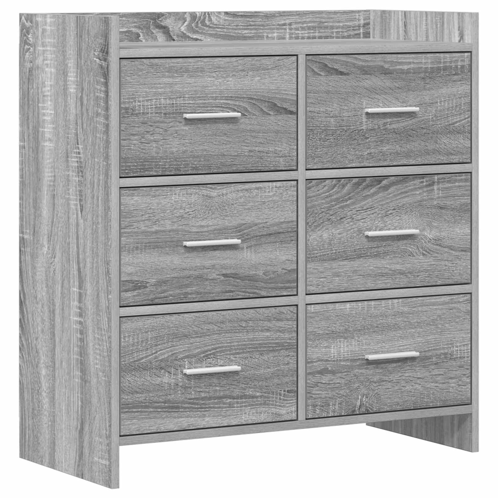 Sideboard Grau Sonoma 75 x 33 x 80 cm Holzwerkstoff