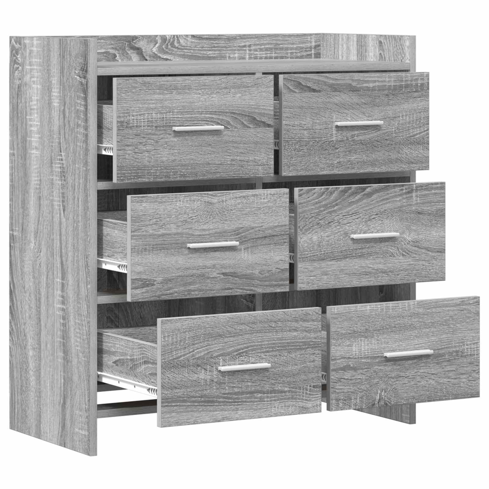 Sideboard Grau Sonoma 75 x 33 x 80 cm Holzwerkstoff