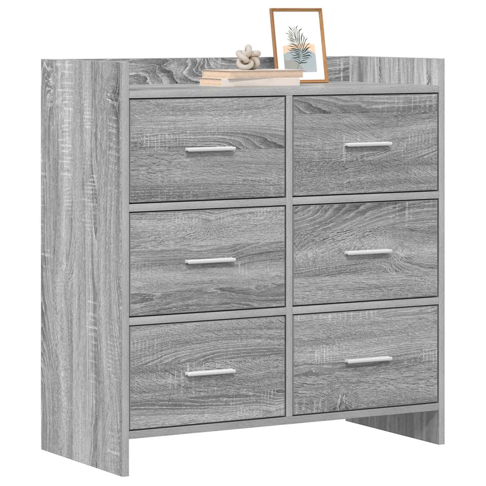 Sideboard Grau Sonoma 75 x 33 x 80 cm Holzwerkstoff