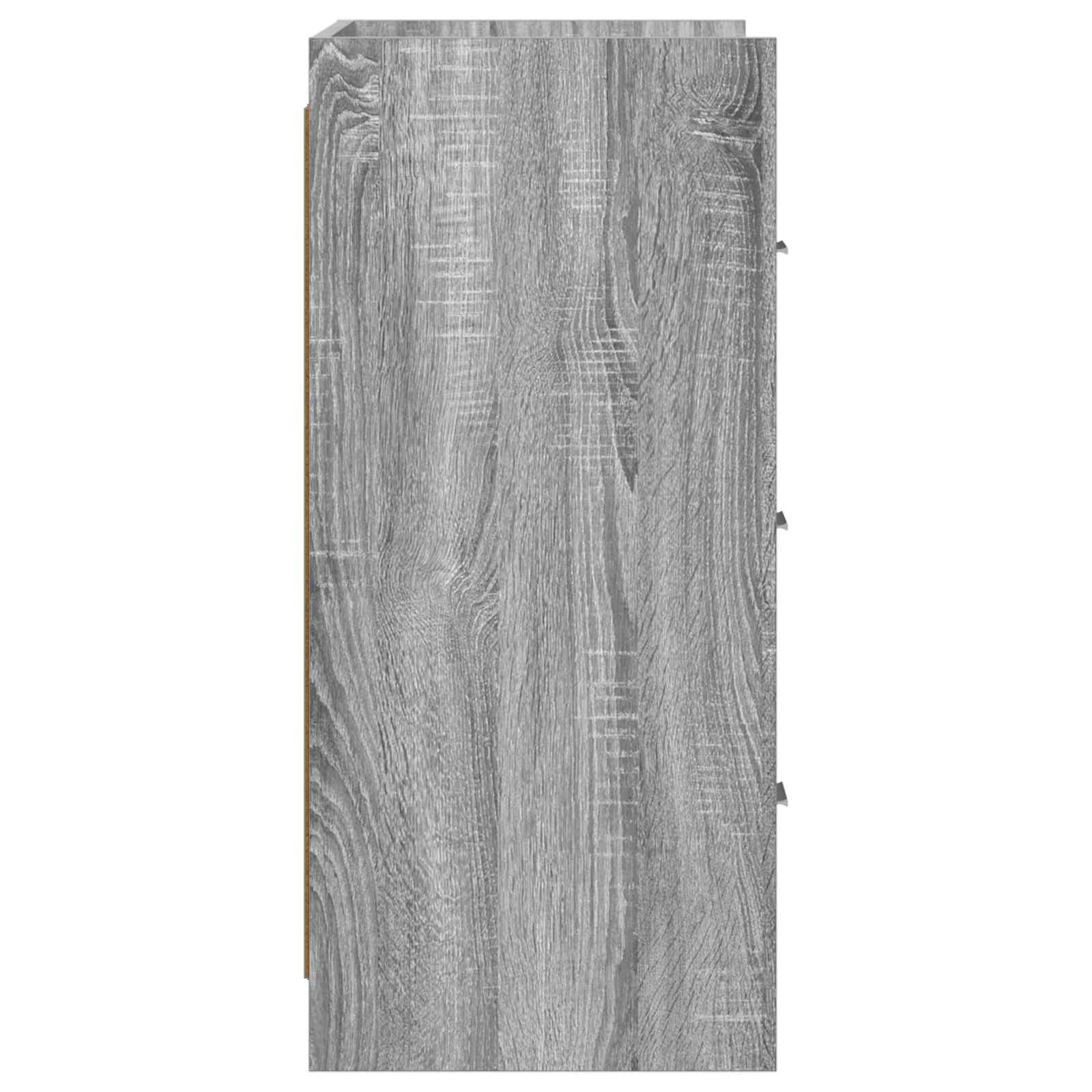 Sideboard Grau Sonoma 75 x 33 x 80 cm Holzwerkstoff