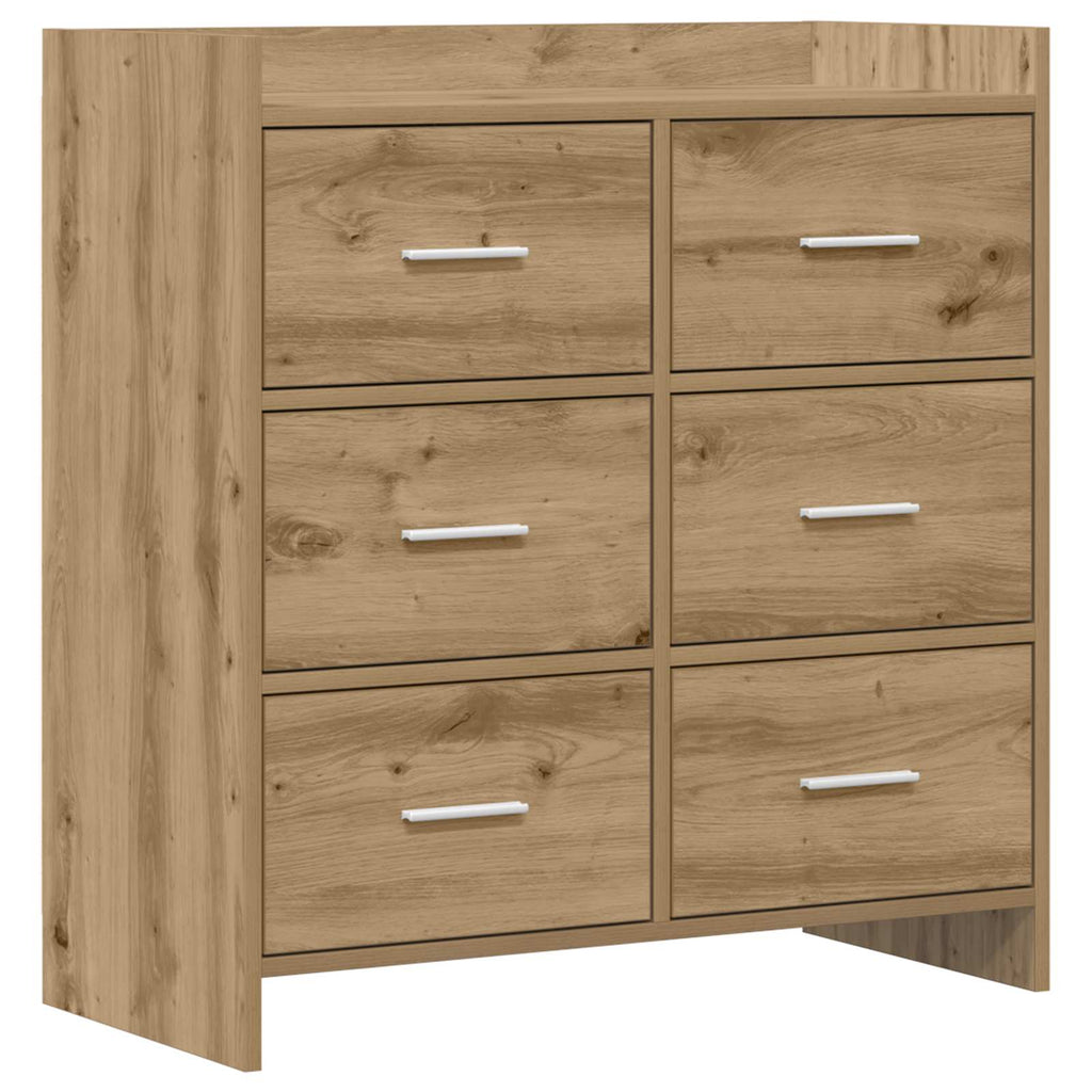 Sideboard Artisan-Eiche 75 x 33 x 80 cm Holzwerkstoff