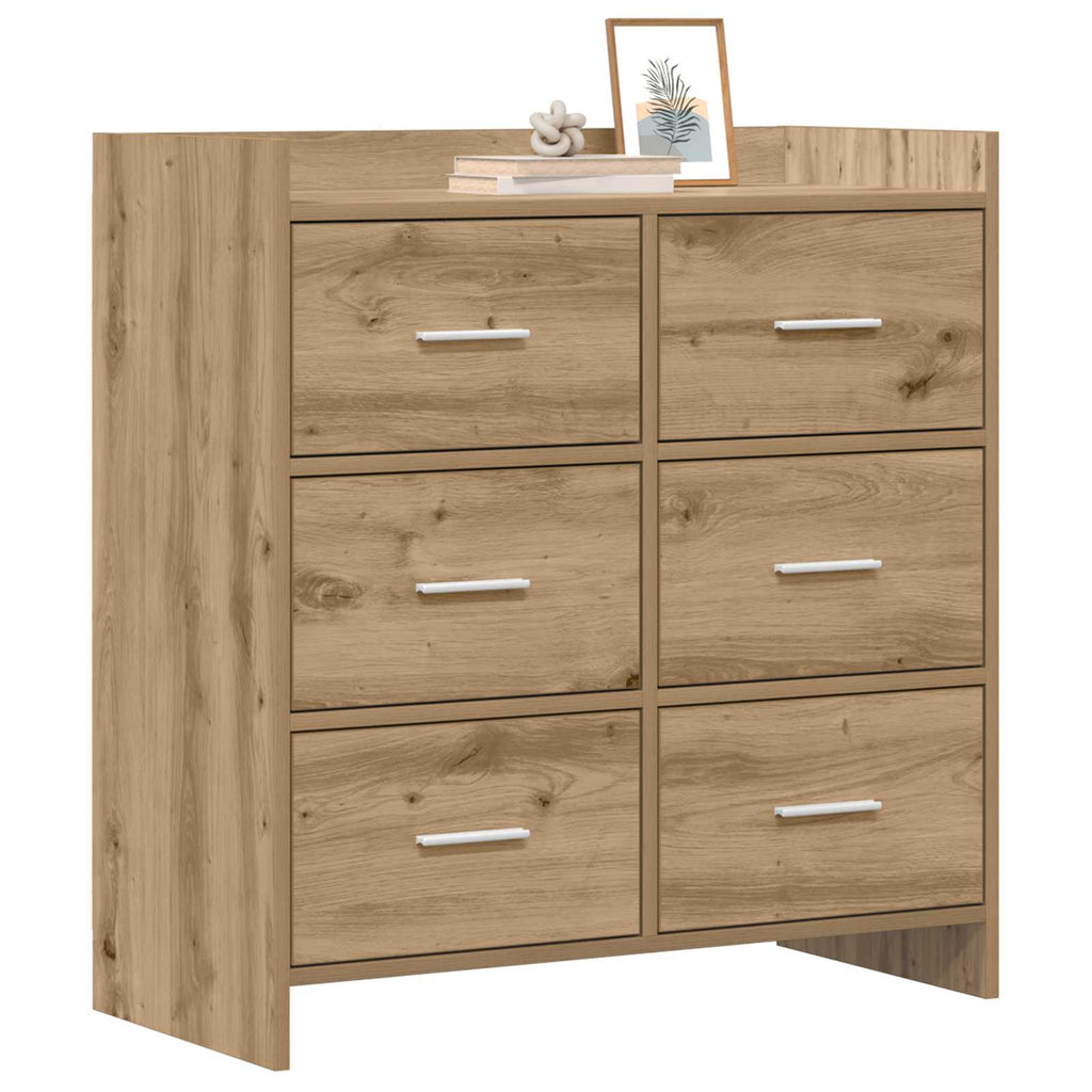 Sideboard Artisan-Eiche 75 x 33 x 80 cm Holzwerkstoff