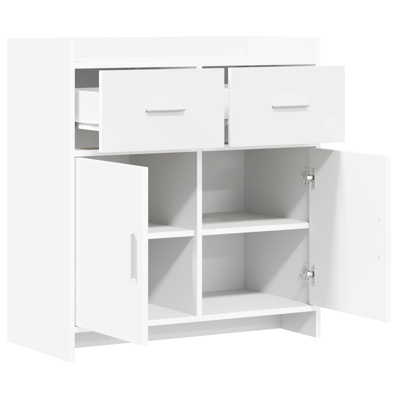 Sideboard Weiß 75 x 36 x 80 cm Holzwerkstoff