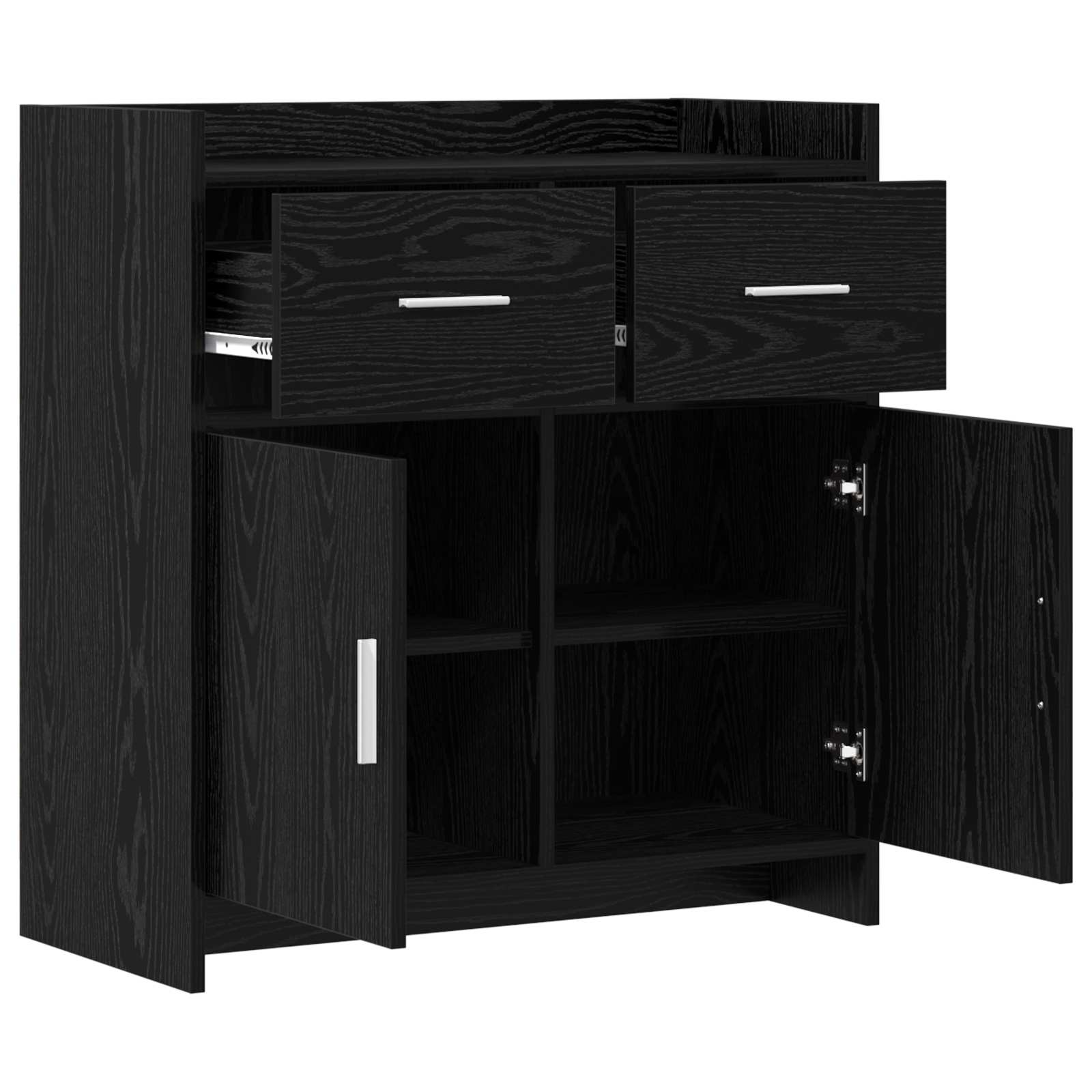 Sideboard Schwarze Eiche 75 x 36 x 80 cm Holzwerkstoff