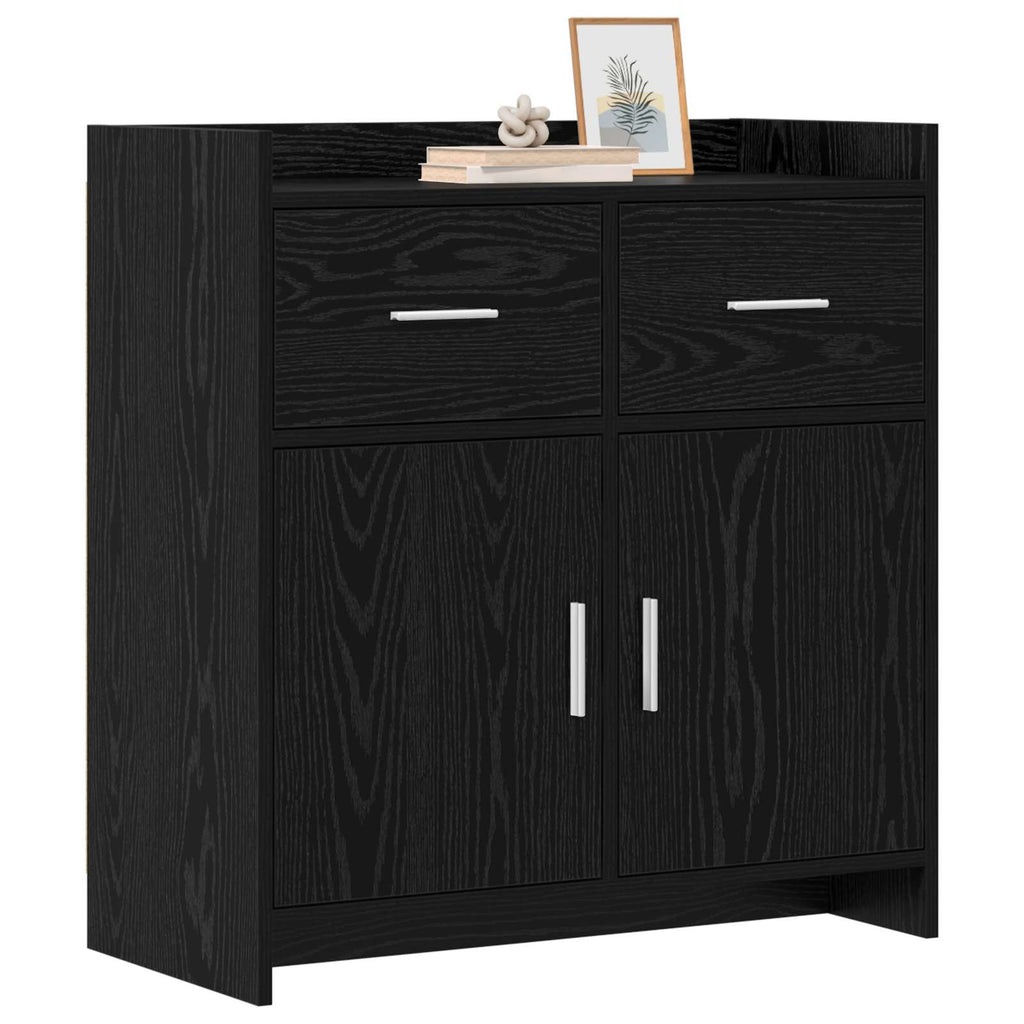 Sideboard Schwarze Eiche 75 x 36 x 80 cm Holzwerkstoff