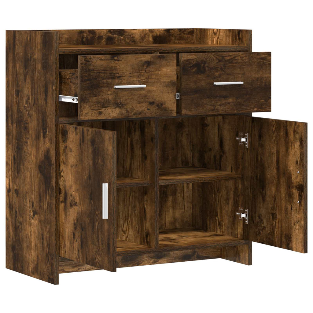 Sideboard Geräucherte Eiche 75 x 36 x 80 cm Holzwerkstoff