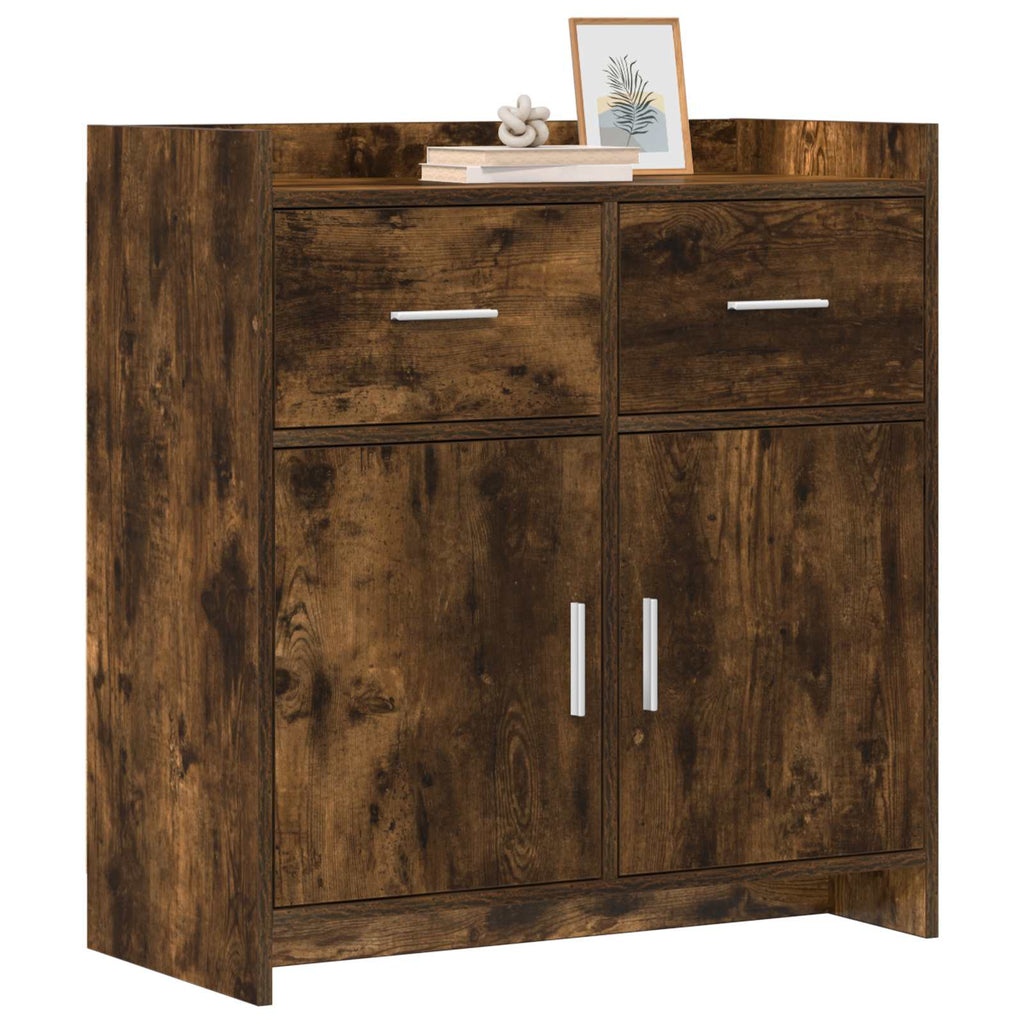 Sideboard Geräucherte Eiche 75 x 36 x 80 cm Holzwerkstoff