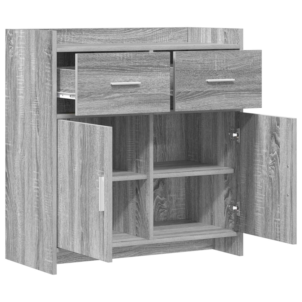 Sideboard Grau Sonoma 75 x 36 x 80 cm Holzwerkstoff
