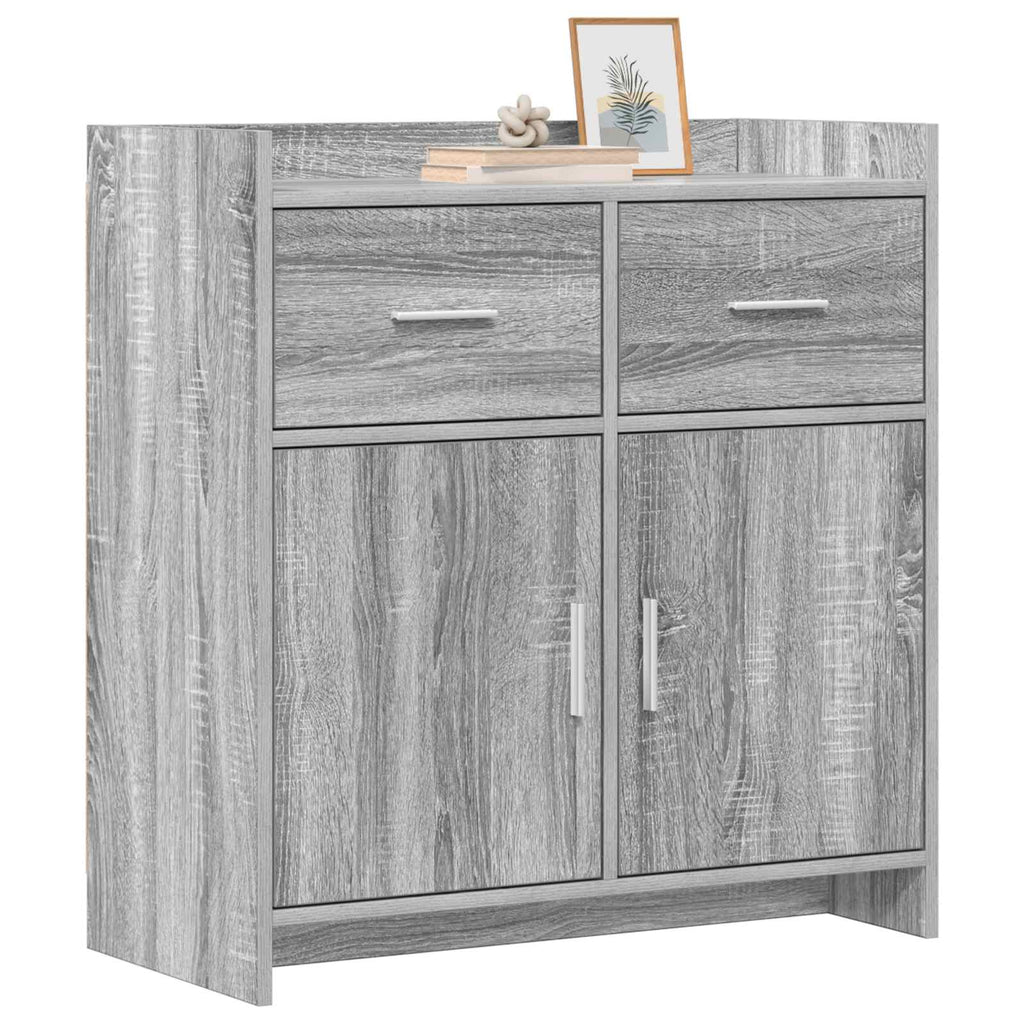 Sideboard Grau Sonoma 75 x 36 x 80 cm Holzwerkstoff