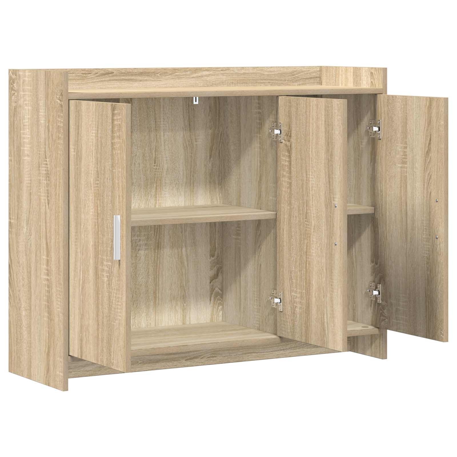 Sideboard Sonoma-Eiche 98,5 x 33 x 80 cm Holzwerkstoff