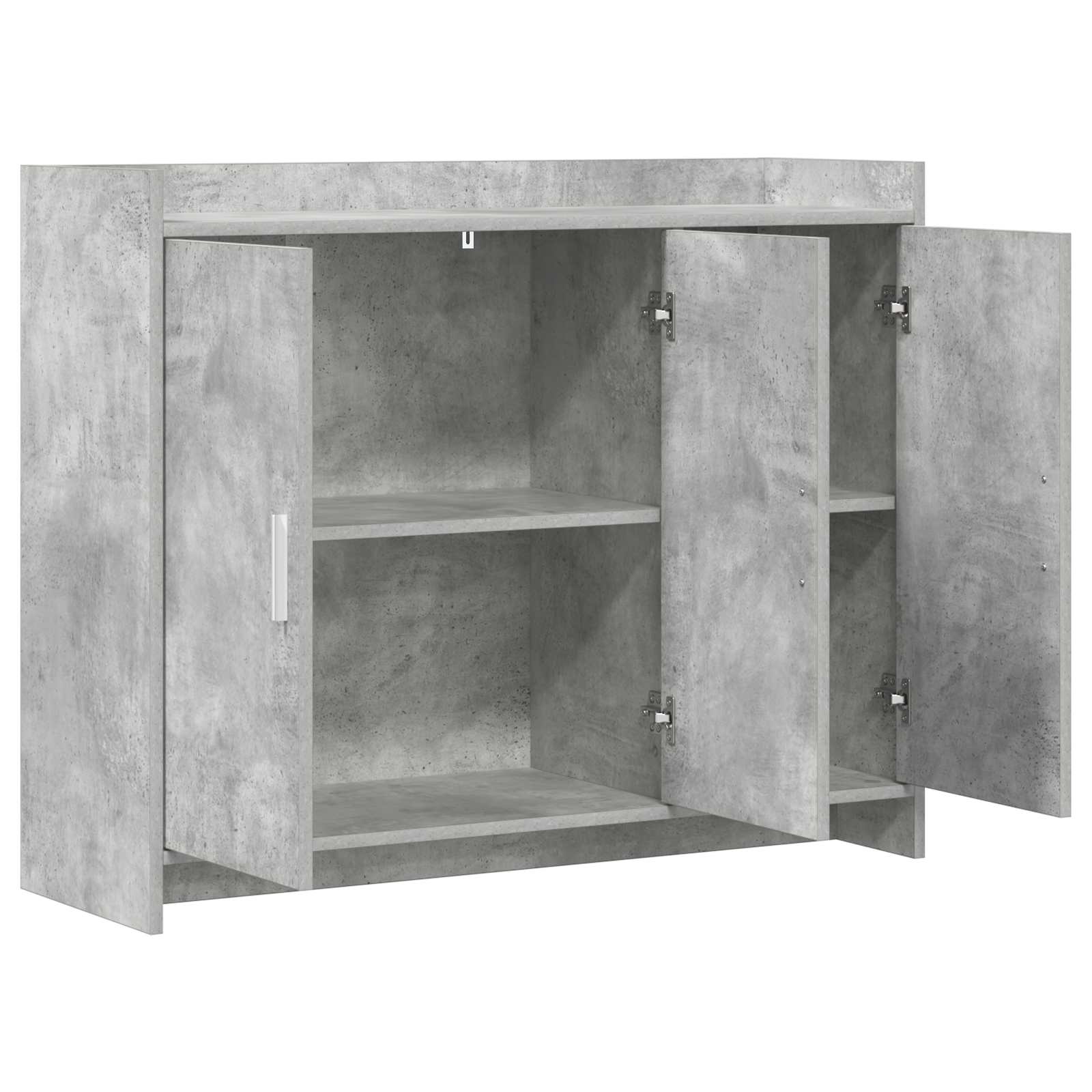 Sideboard Betongrau 98,5 x 33 x 80 cm Holzwerkstoff
