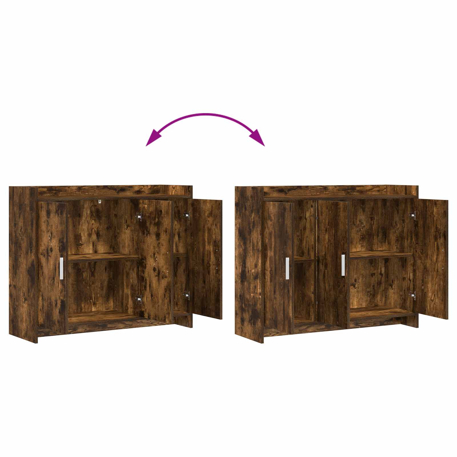 Sideboard Geräucherte Eiche 98,5 x 33 x 80 cm Holzwerkstoff