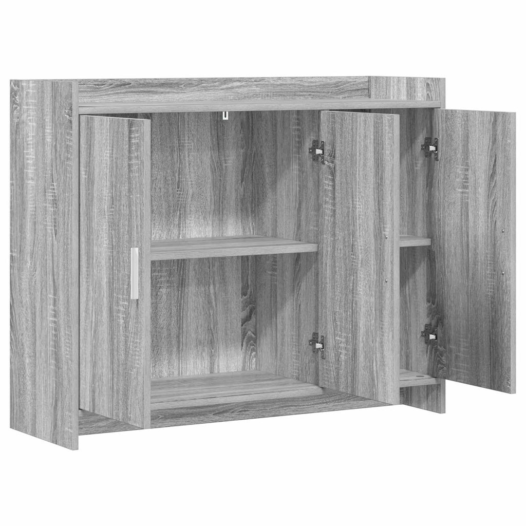 Sideboard Grau Sonoma 98,5 x 33 x 80 cm Holzwerkstoff
