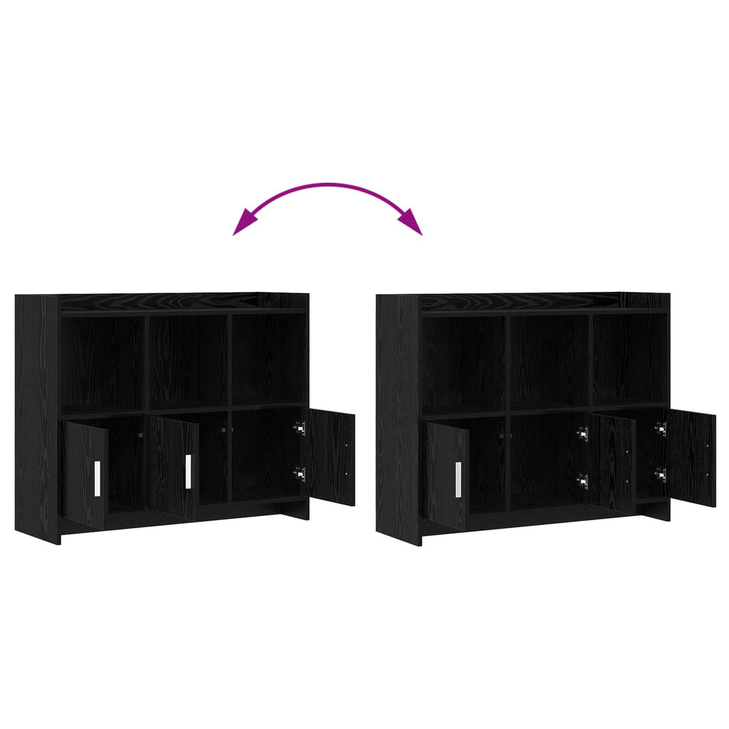 Sideboard Schwarze Eiche 98,5 x 33 x 80 cm Holzwerkstoff