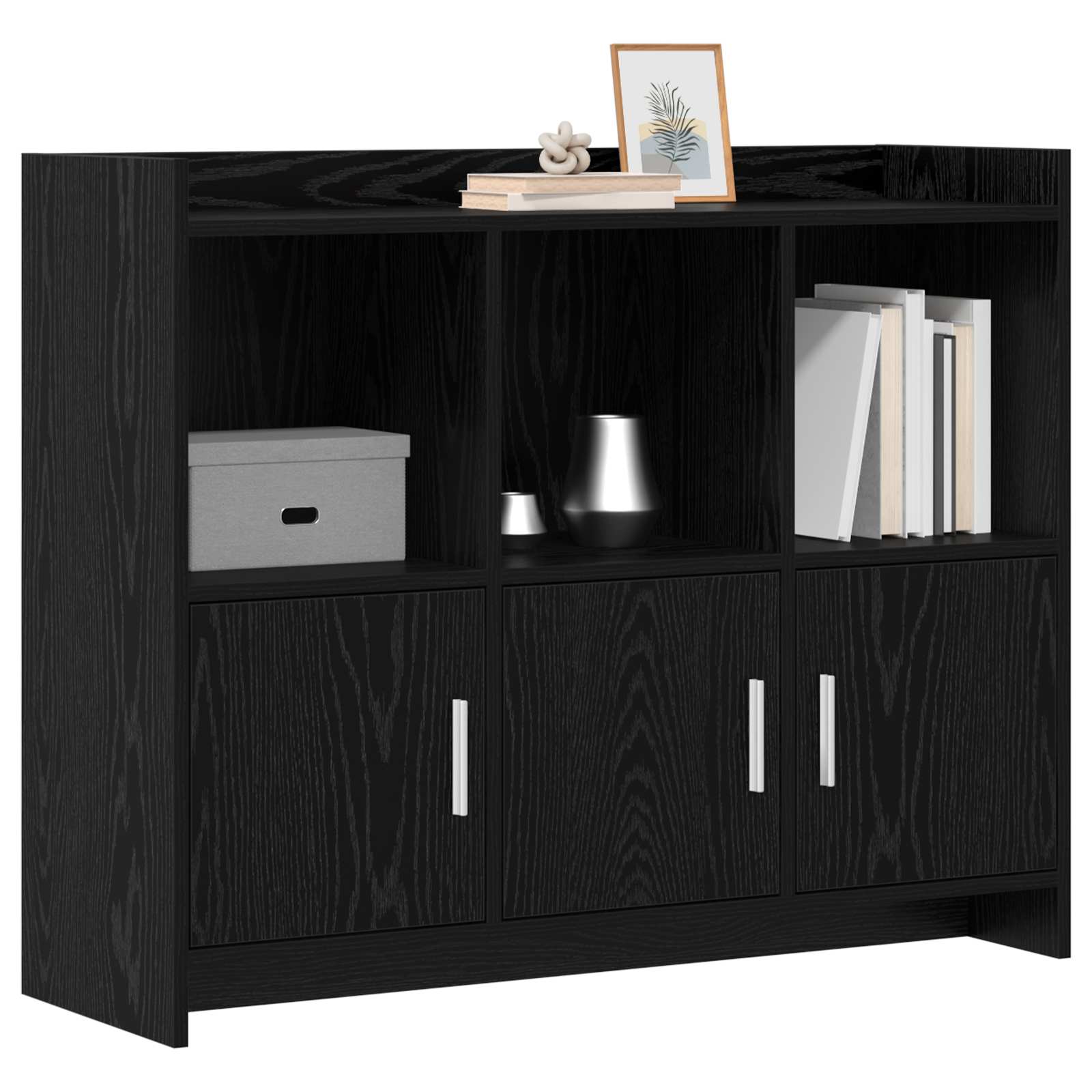 Sideboard Schwarze Eiche 98,5 x 33 x 80 cm Holzwerkstoff