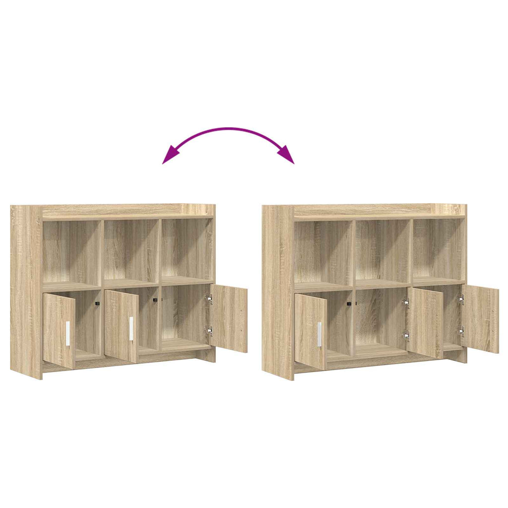 Sideboard Sonoma-Eiche 98,5 x 33 x 80 cm Holzwerkstoff