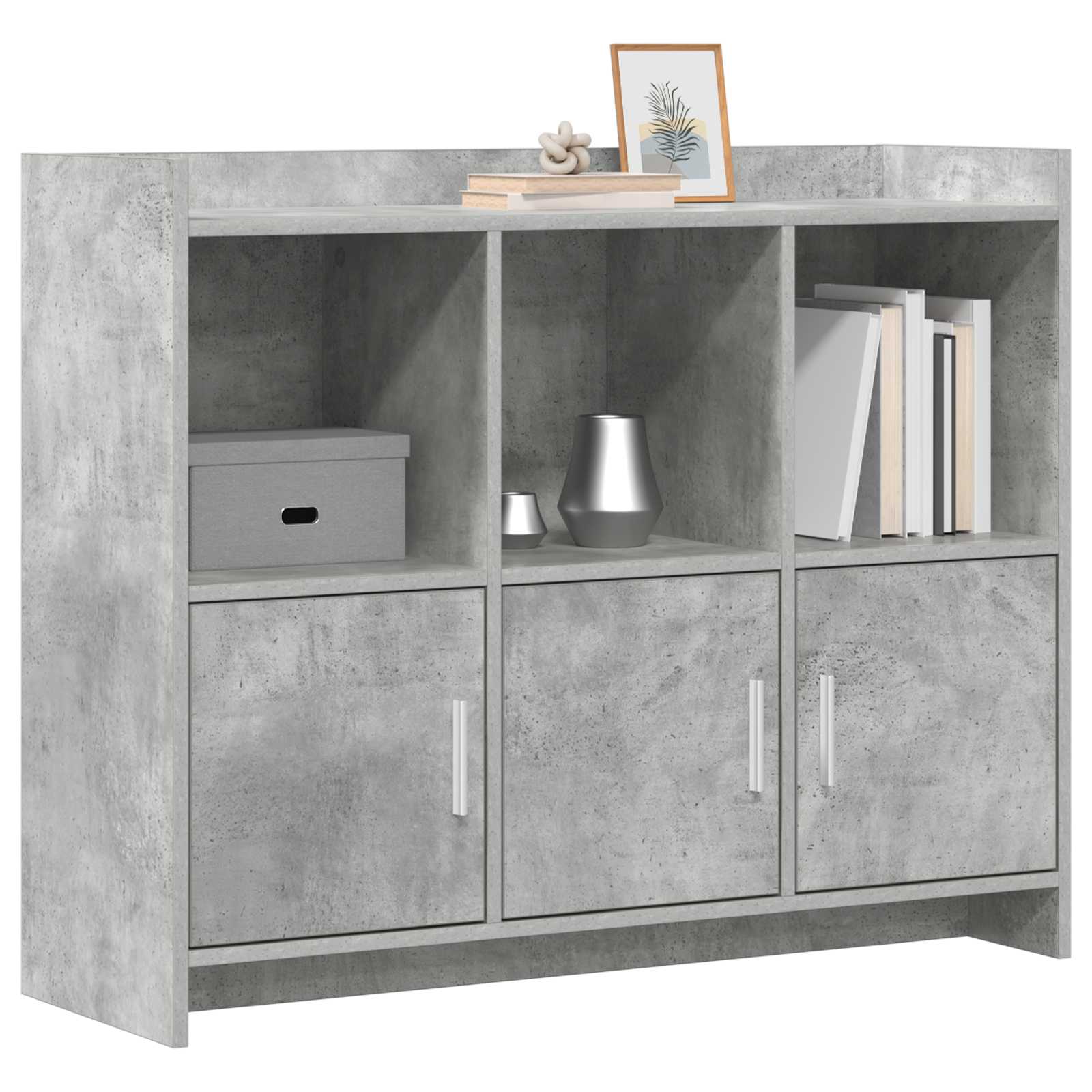 Sideboard Betongrau 98,5 x 33 x 80 cm Holzwerkstoff