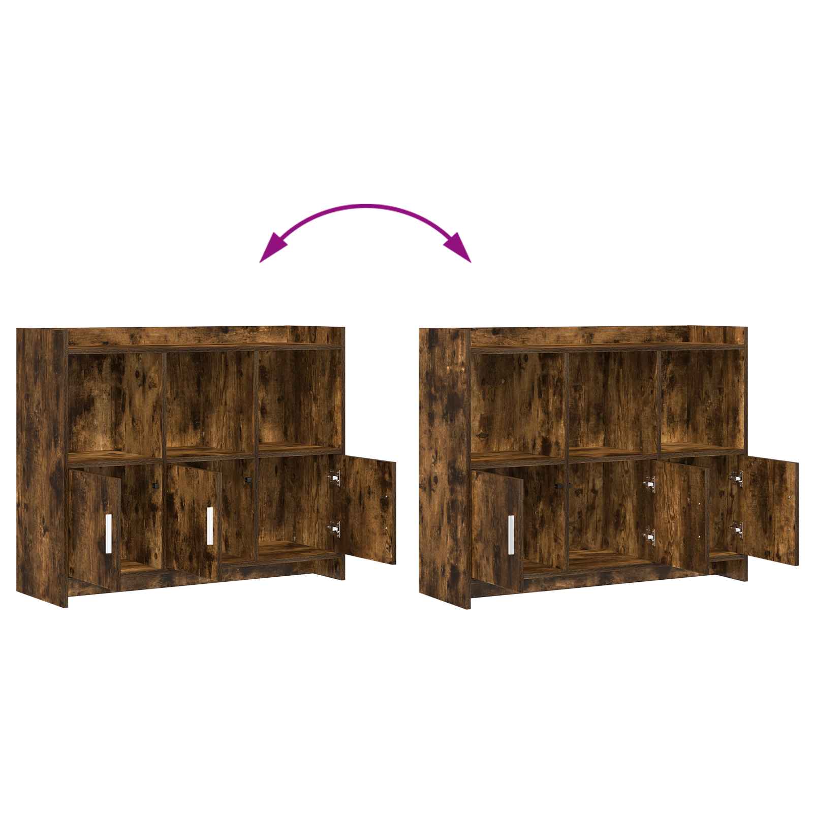 Sideboard Geräucherte Eiche 98,5 x 33 x 80 cm Holzwerkstoff