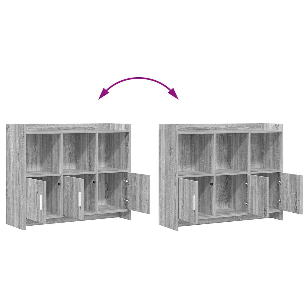 Sideboard Grau Sonoma 98,5 x 33 x 80 cm Holzwerkstoff