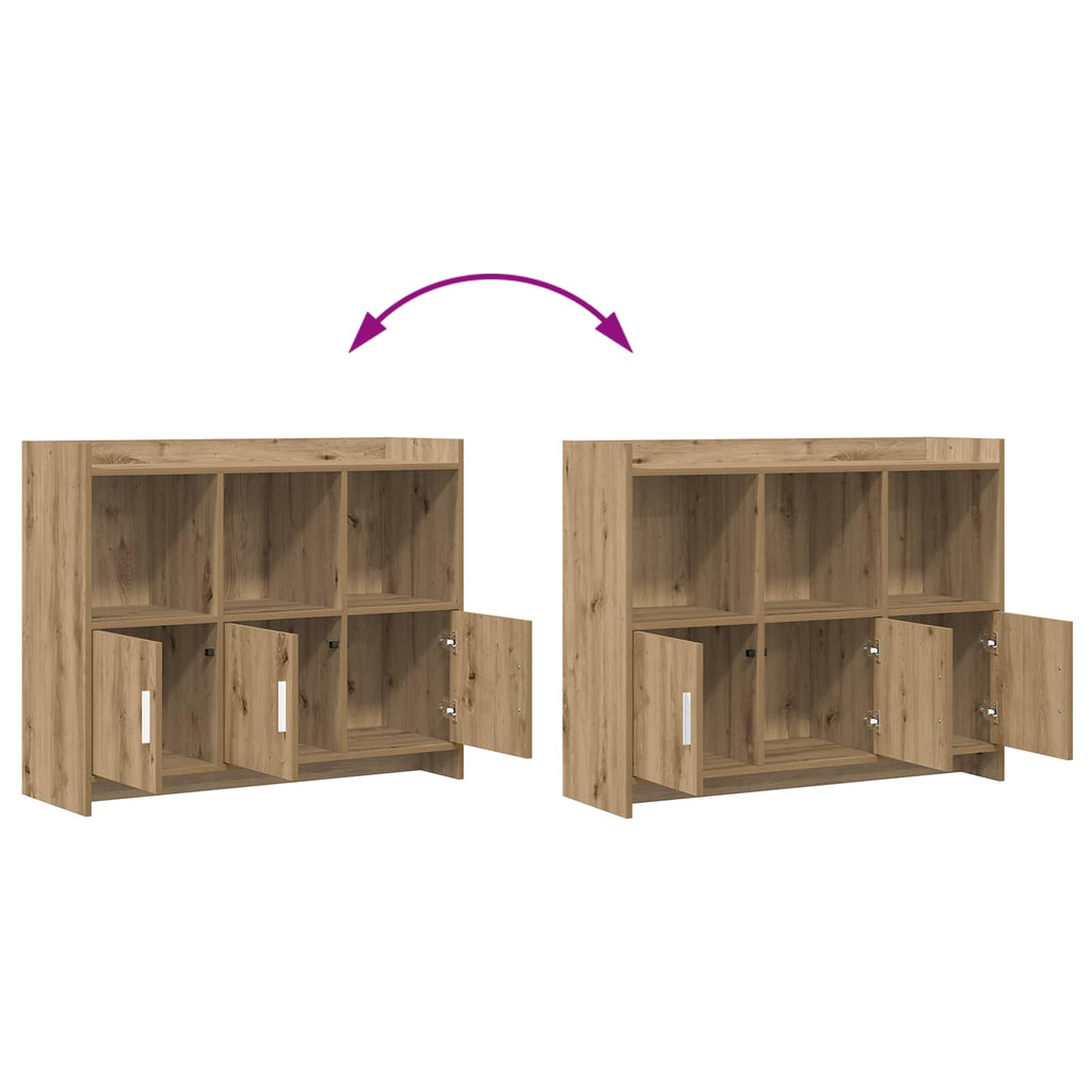 Sideboard Artisan-Eiche 98,5 x 33 x 80 cm Holzwerkstoff