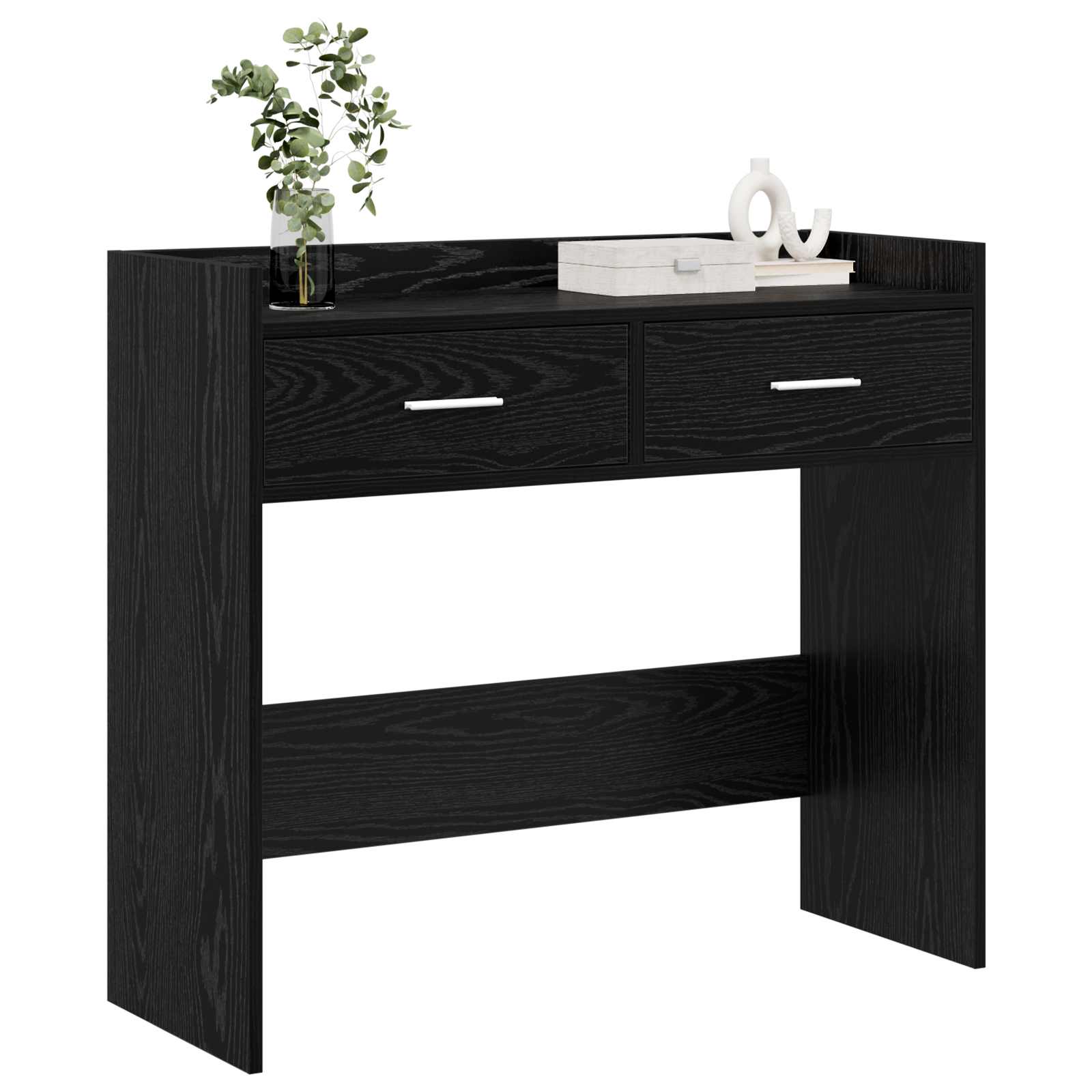 Konsolentisch Schwarze Eiche 90 x 35 x 80 cm Holzwerkstoff