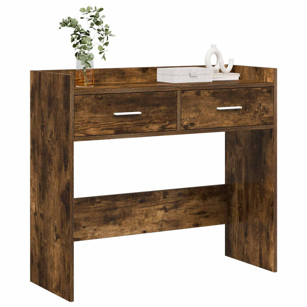 Konsolentisch Geräucherte Eiche 90 x 35 x 80 cm Holzwerkstoff