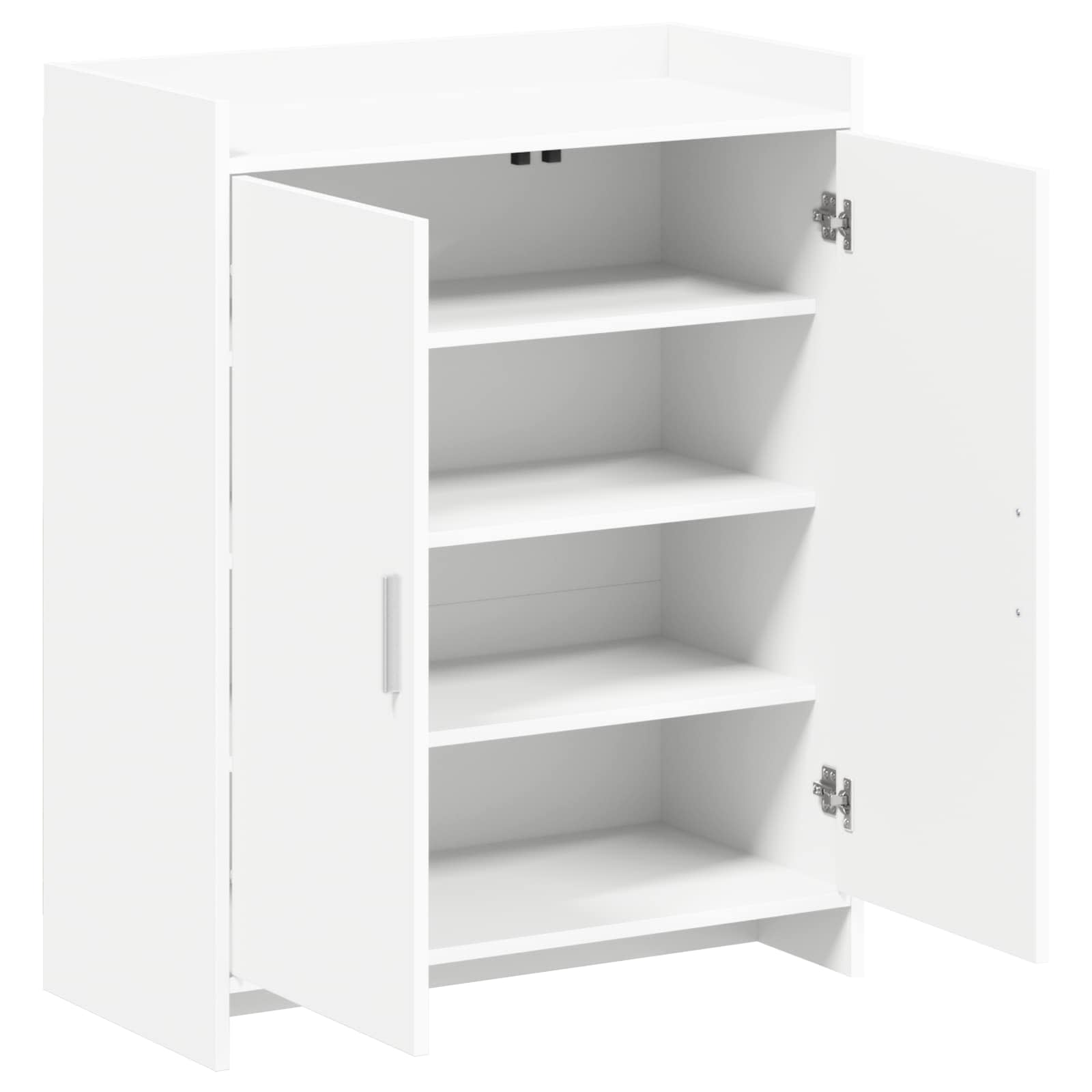 Schuhschrank mit Speicher Weiß 73,5 x 36 x 92 cm Holzwerkstoff