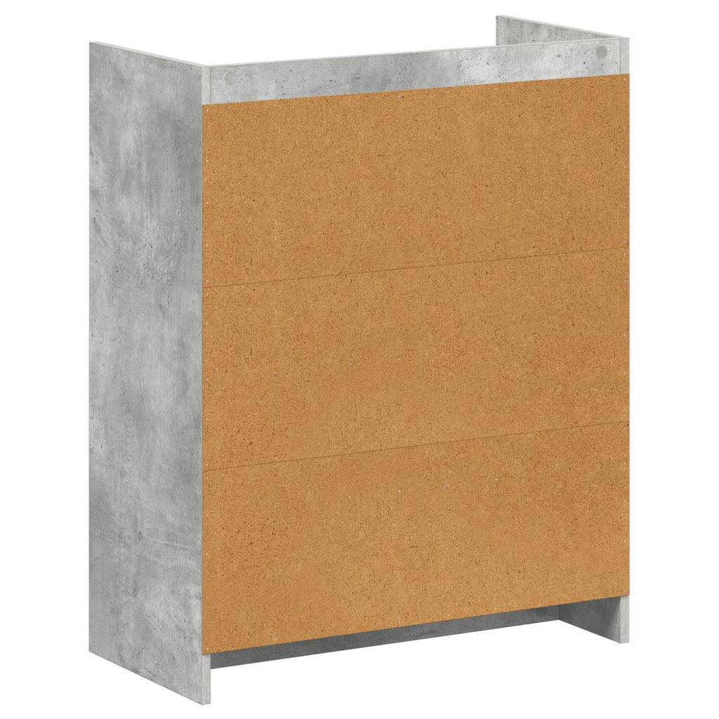Schuhschrank mit Tür Betongrau 73,5 x 36 x 92 cm Holzwerkstoff
