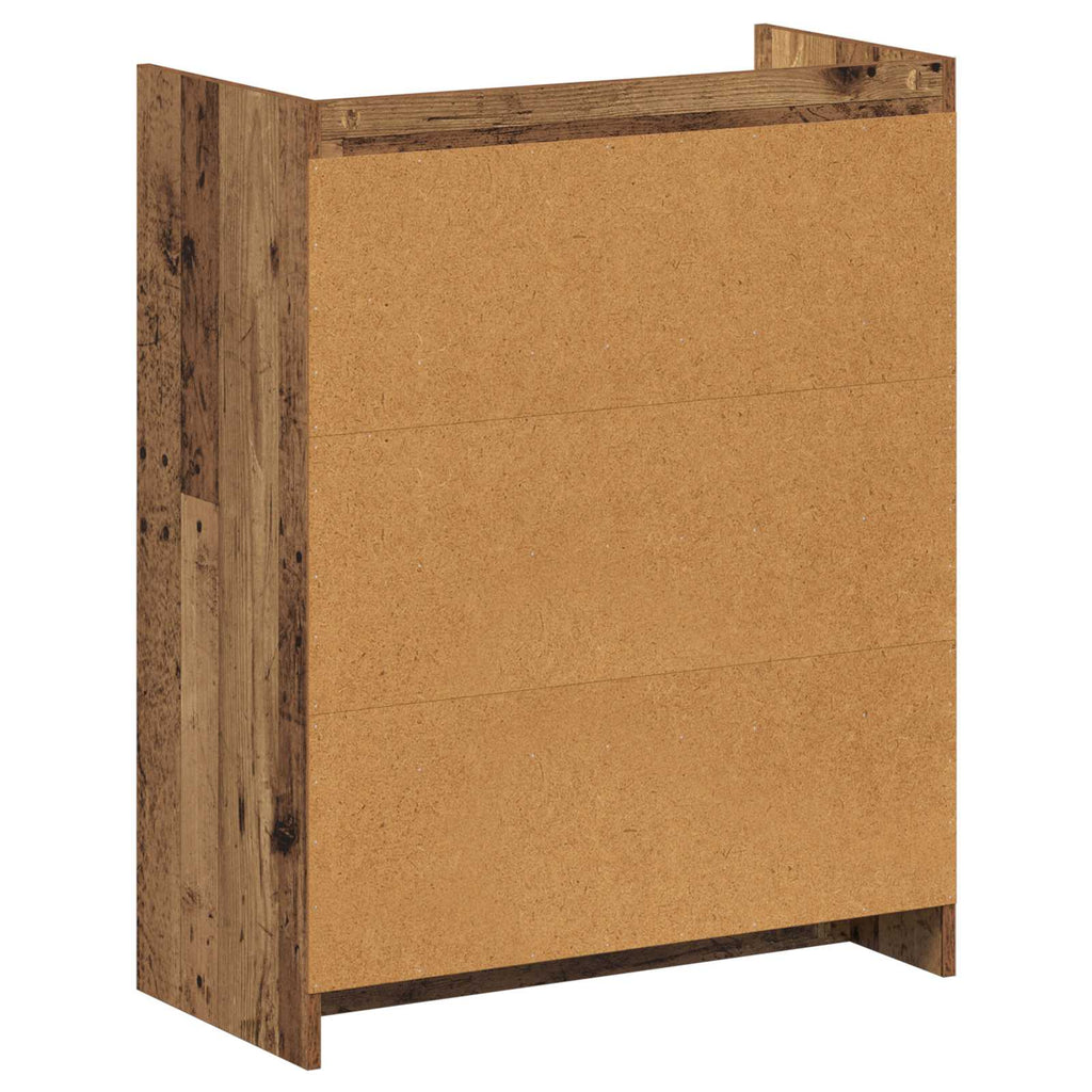Schuhschrank mit Tür Altholz 73,5 x 36 x 92 cm Holzwerkstoff