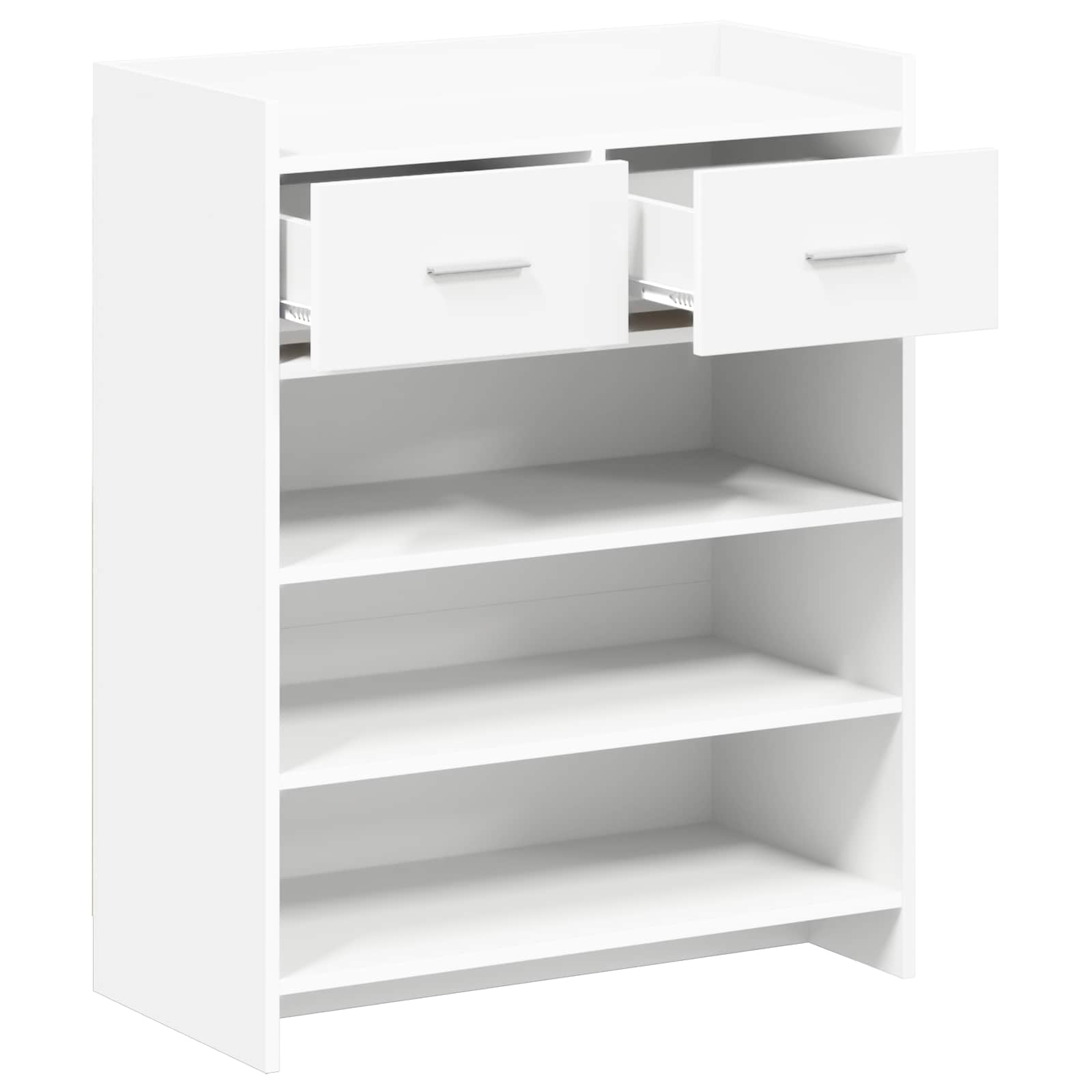 Schuhschrank mit Speicher Weiß 73,5 x 36 x 92 cm Holzwerkstoff
